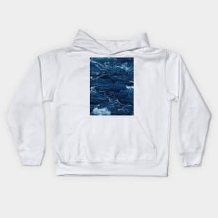 Midnight Serenade: Photorealistic Ocean Whispers Kids Hoodie